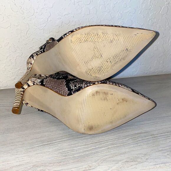 Steve Madden Daily Snakeskin Print Slingback Boots - Picture 8 of 11